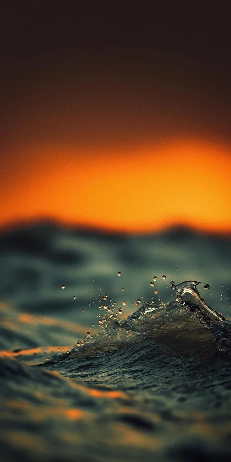 Dramatic Water Splash At Sunset Full HD iPhone Phone Wallpaper