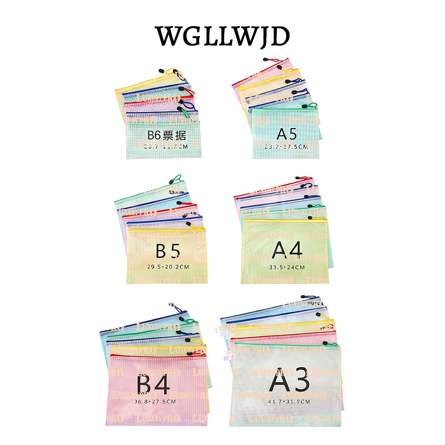 Mesh Zipper Document Bag