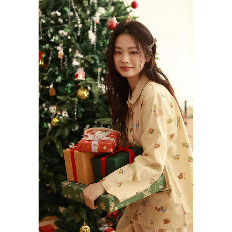 Ladies Loungewear, Cotton, Brushed, Christmas Design