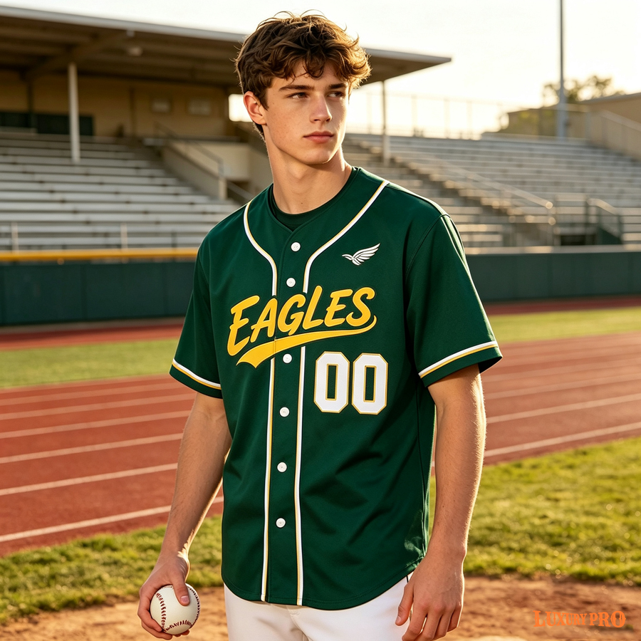Kids Real Piping Baseball Cardigan - White Buttons