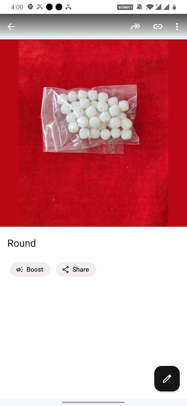 plastic moti white design 1 pack