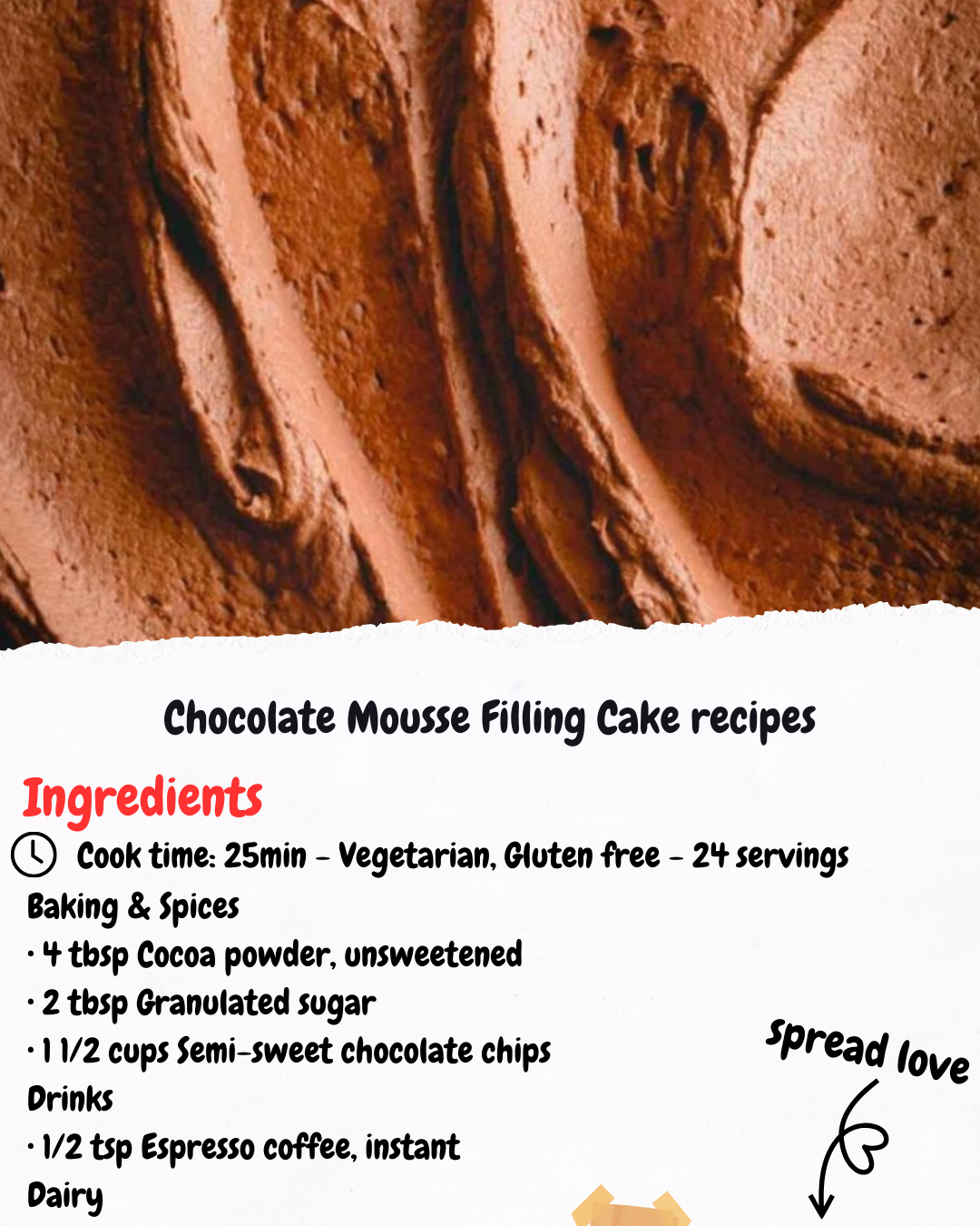 Chocolate Mousse Filling Cake recipes