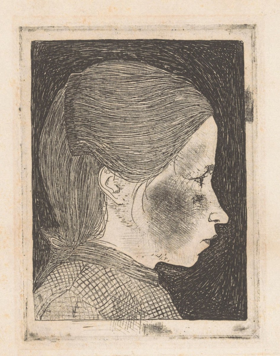 Hoofd van een meisje 1914
