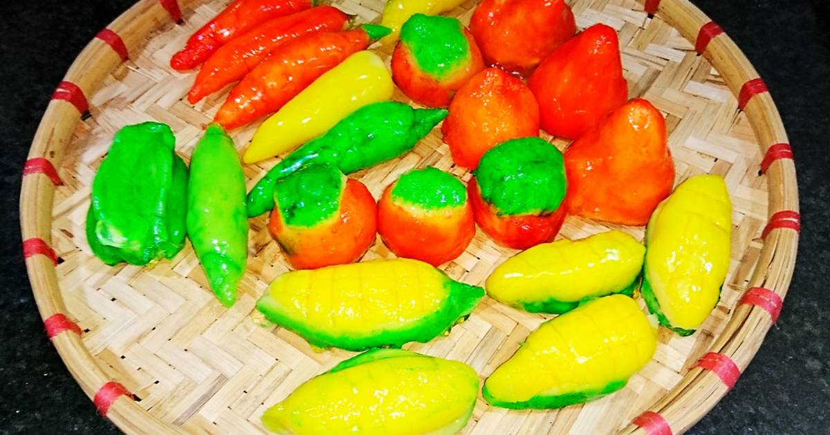 Bánh đậu xanh tạo hình trái cây