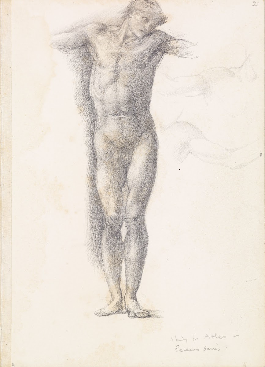 Sketchbook  Study for Atlas in Atlas Turned to Stone