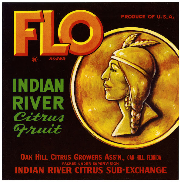 Flo Brand Citrus Label 1940s