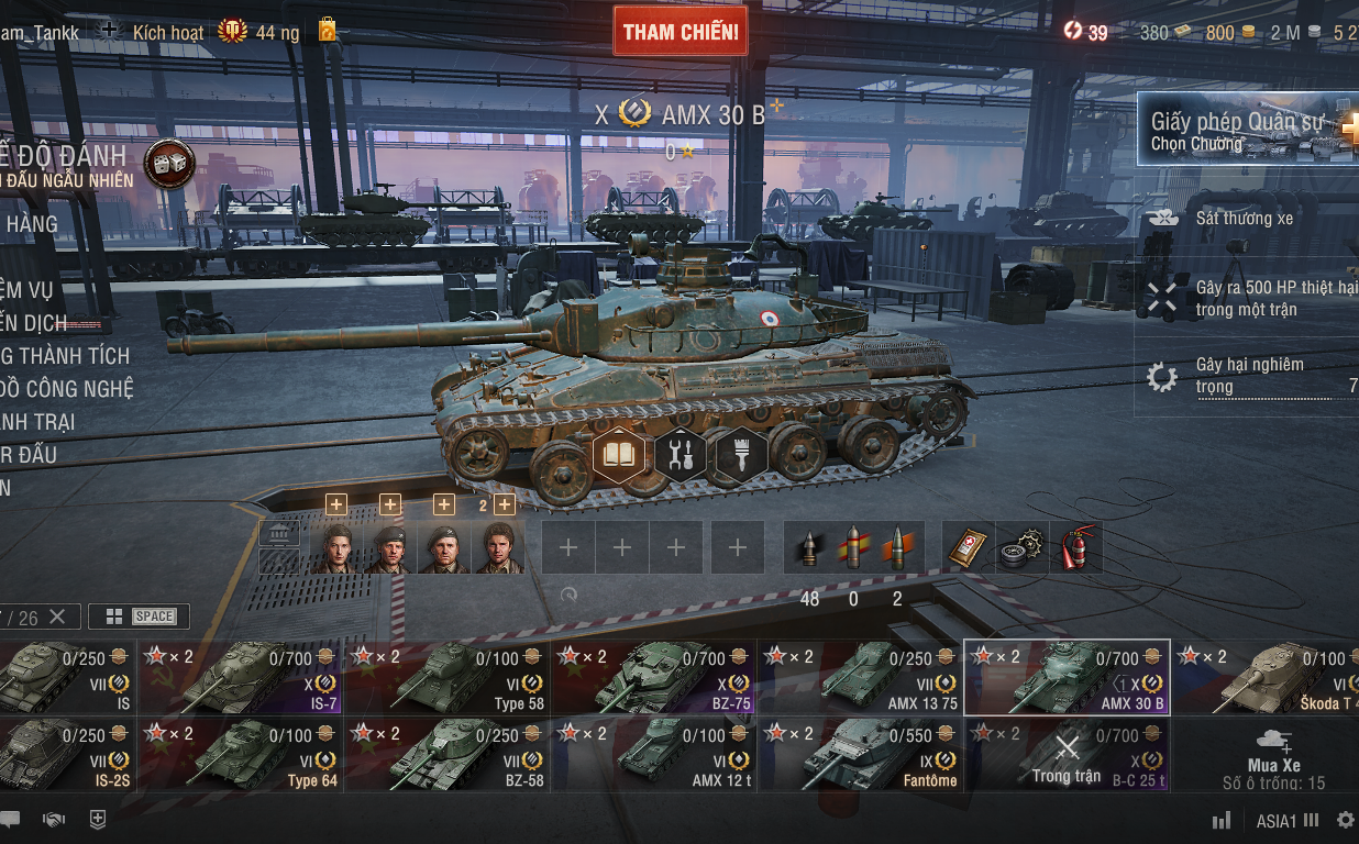 Acc World of Tanks PC sở hữu 6 tank X BZ-75, 113, IS-7, T-62...