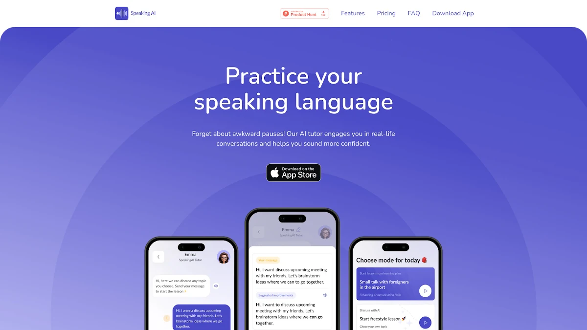 Captura de SpeakingAI