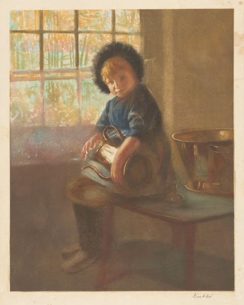 Meisje dat een koperen kan poetst 1878   1931