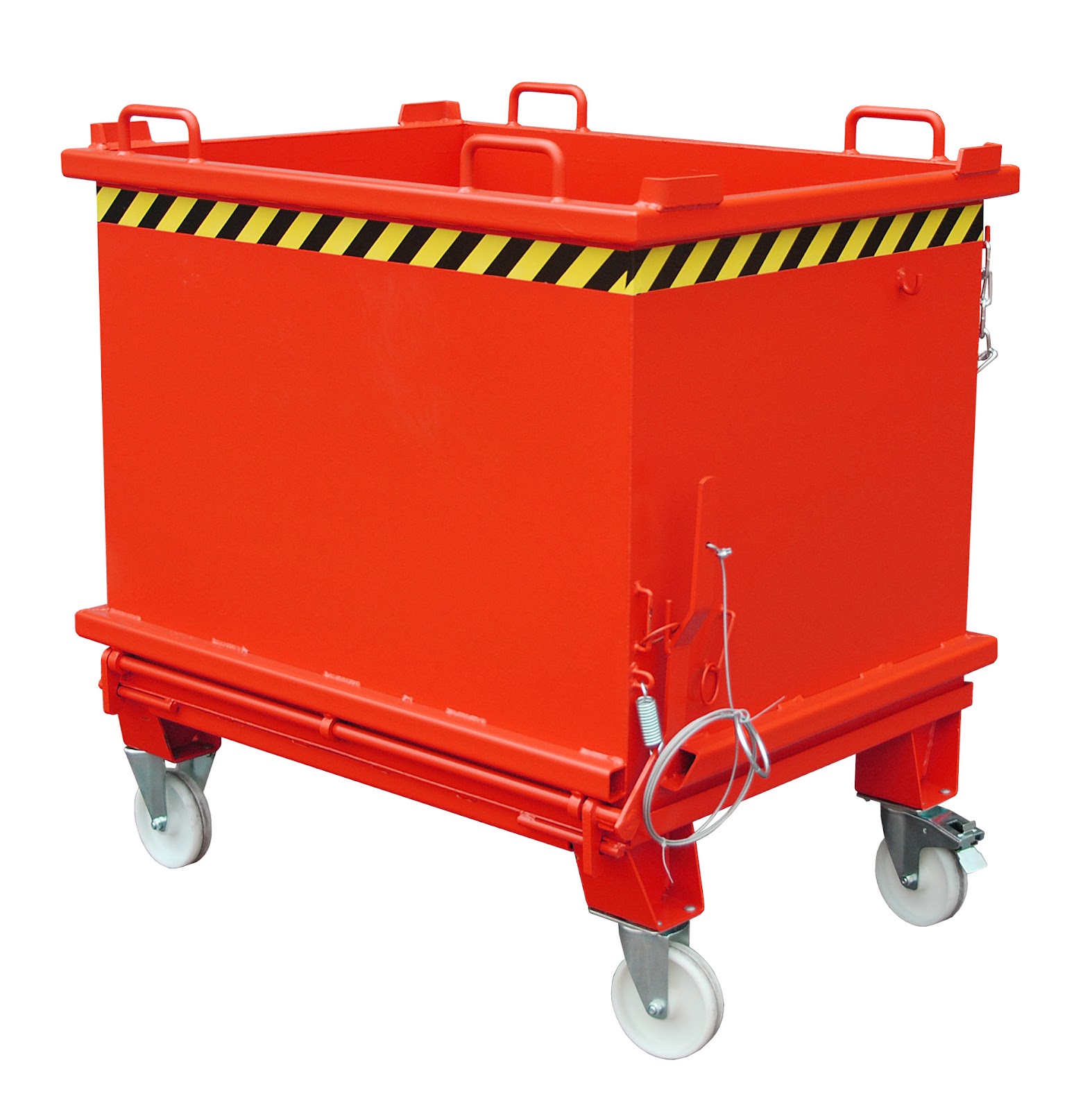 Bodemklepcontainer SB 1000, gelakt, Vuurrood