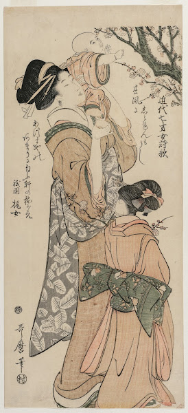 Mother Lifting a Child to a Plum Tree from the series Chinese and Japanese Poems