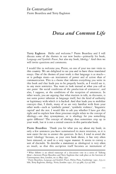 Doxa and Common Life