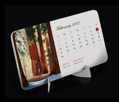Mini Desk Calendar with Carton Stand