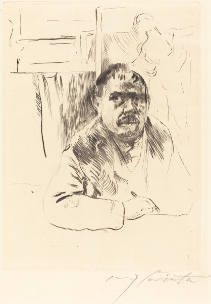 Self Portrait in a Fur Coat Selbstbildnis im Pelz 1913
