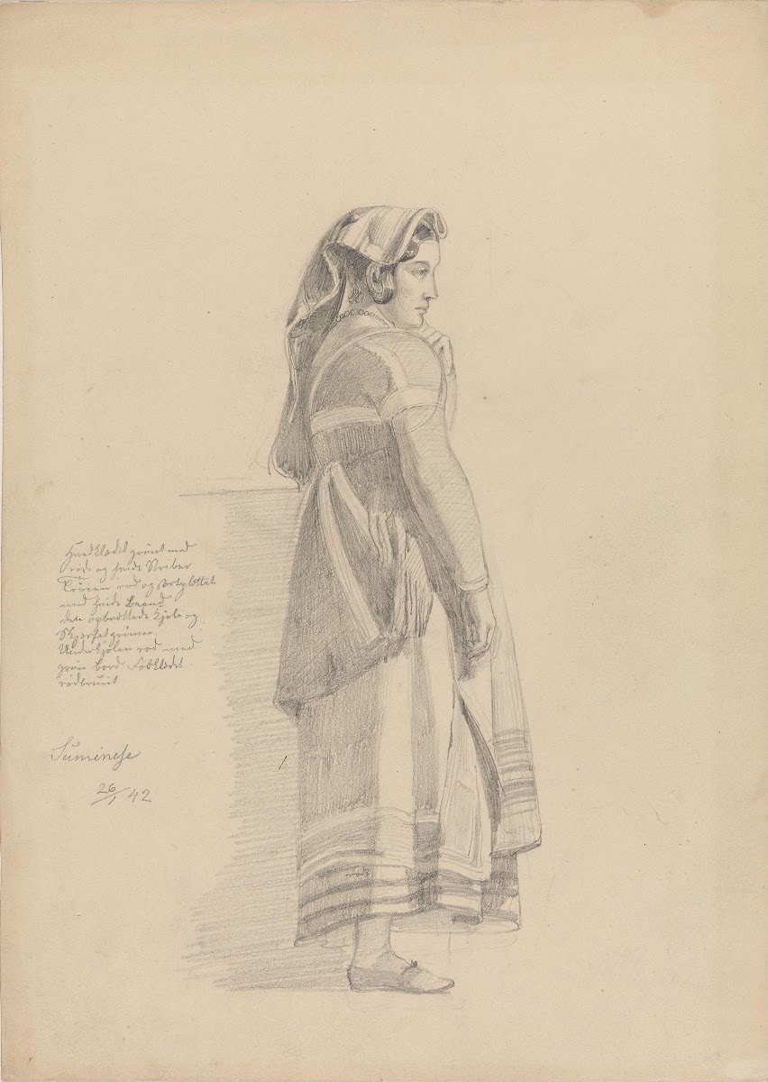 Stående italienerinne 1842