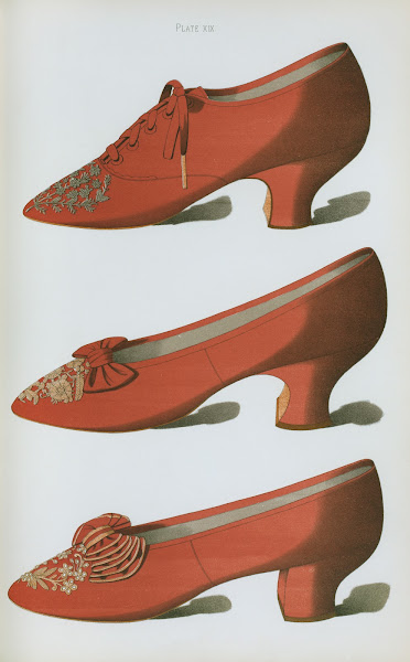 Satin Oxford shoe embroidered in steel beads in a floral pattern 1900