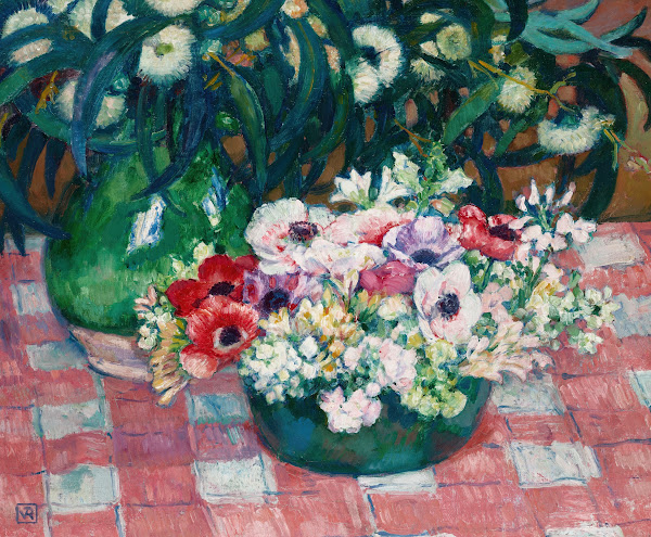 Anémones et eucalyptus 1919 1920