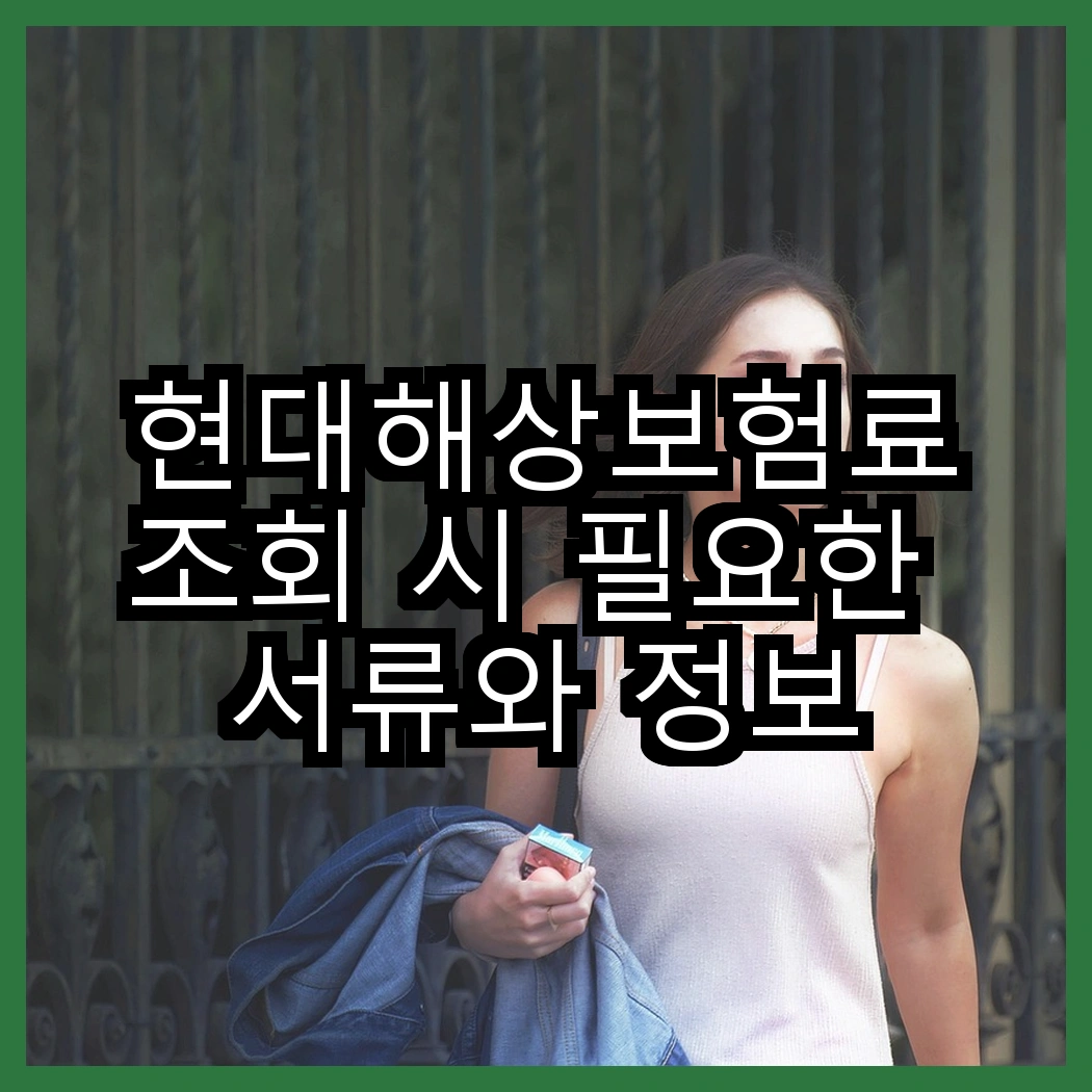 현대해상보험료조회 시 필요한 서류와 정보 썸네일