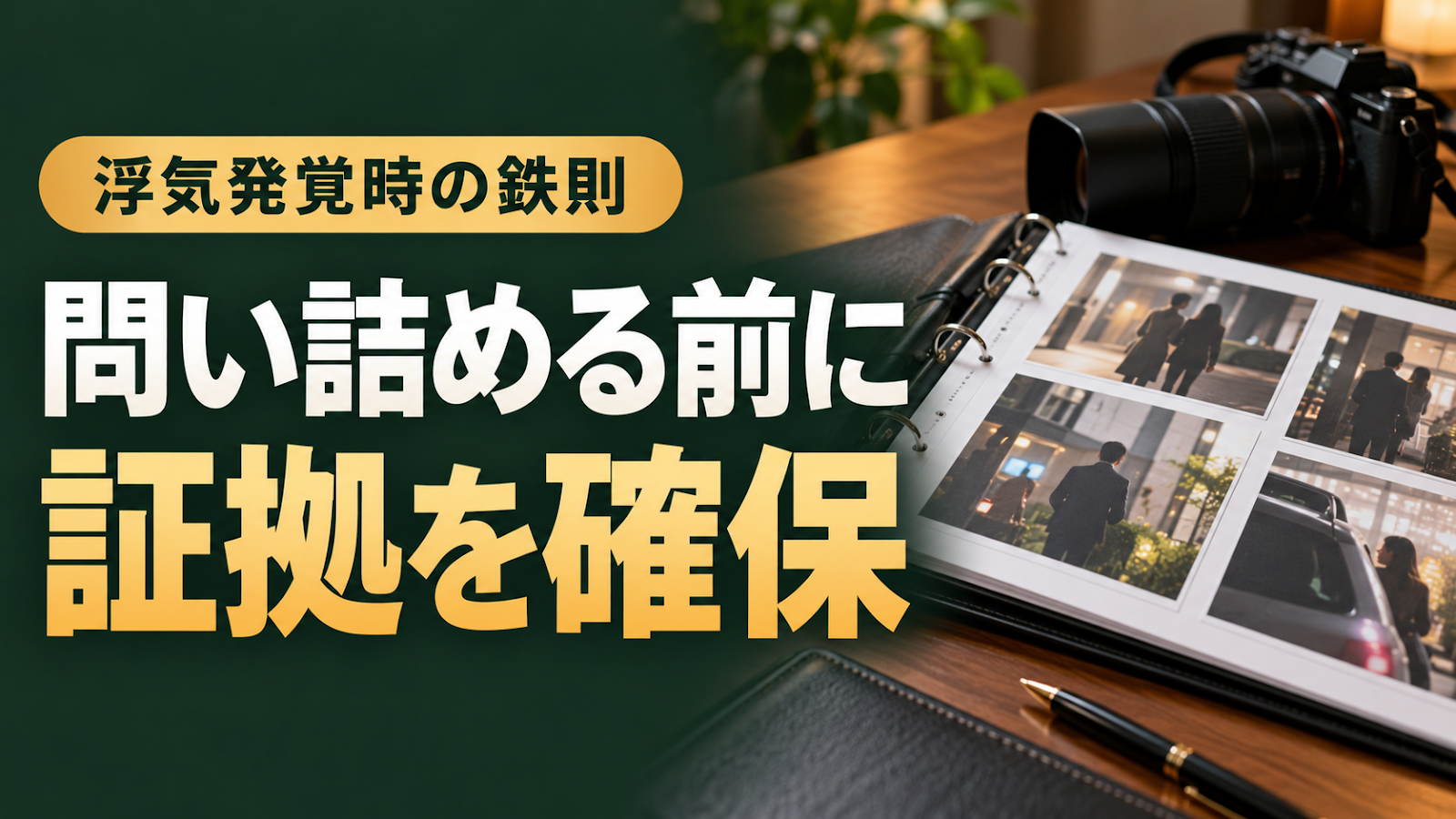 浮気発覚時の鉄則！「証拠が一番先」で失敗を防ぐ【探偵法務's 三重四日市が解説】