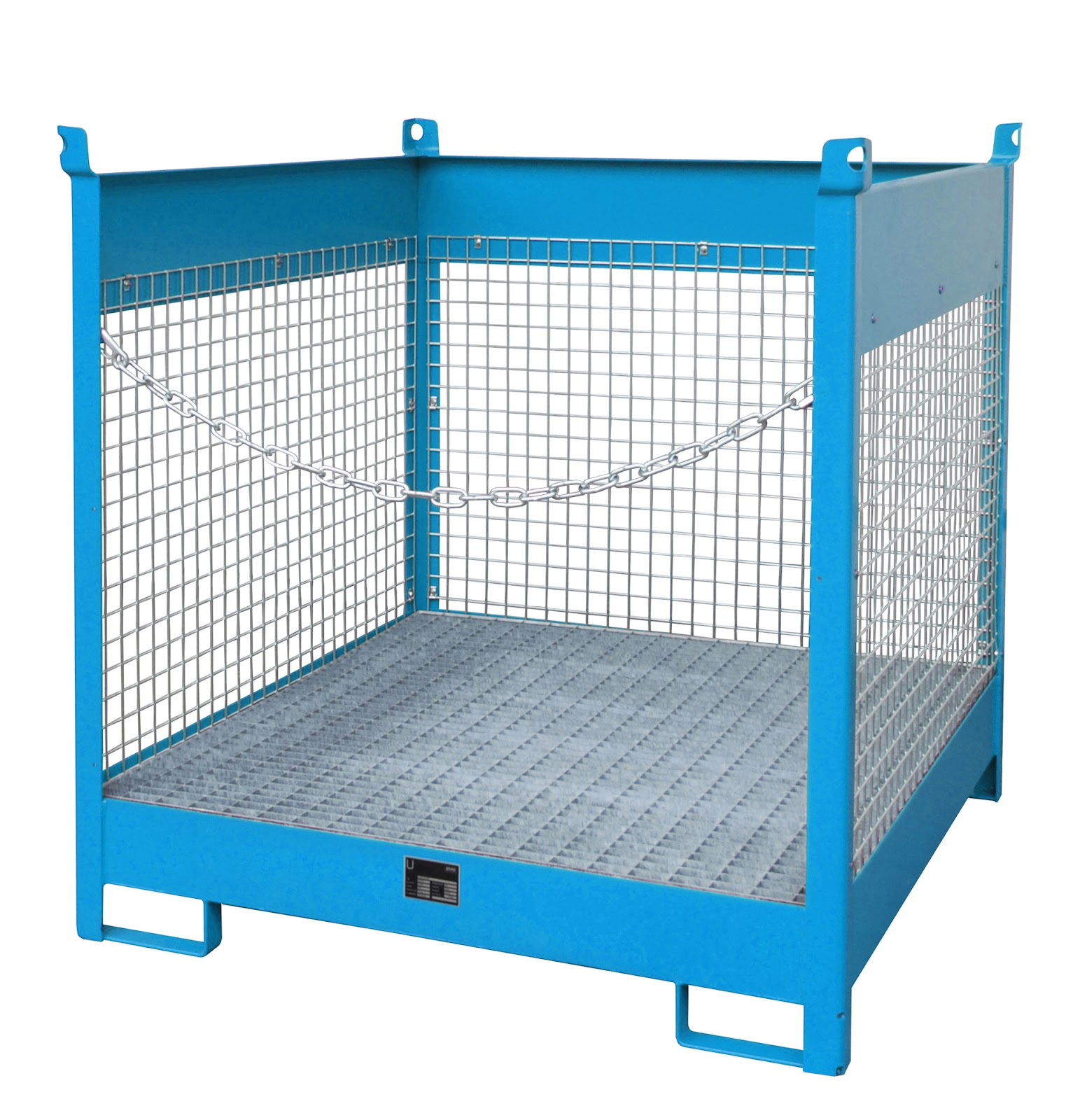Vaten-stapelpallets FSP-4 D, gelakt, Lichtblauw