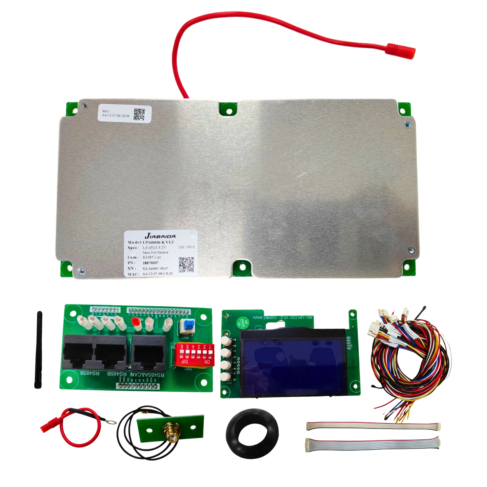 SMART ESS BMS 16S LFP 100A JBD (UP16S026) (116b9)