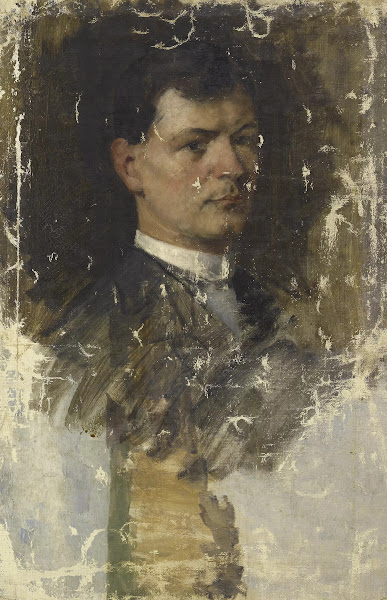 Self portrait of Josef Engelhart in his youth 1885