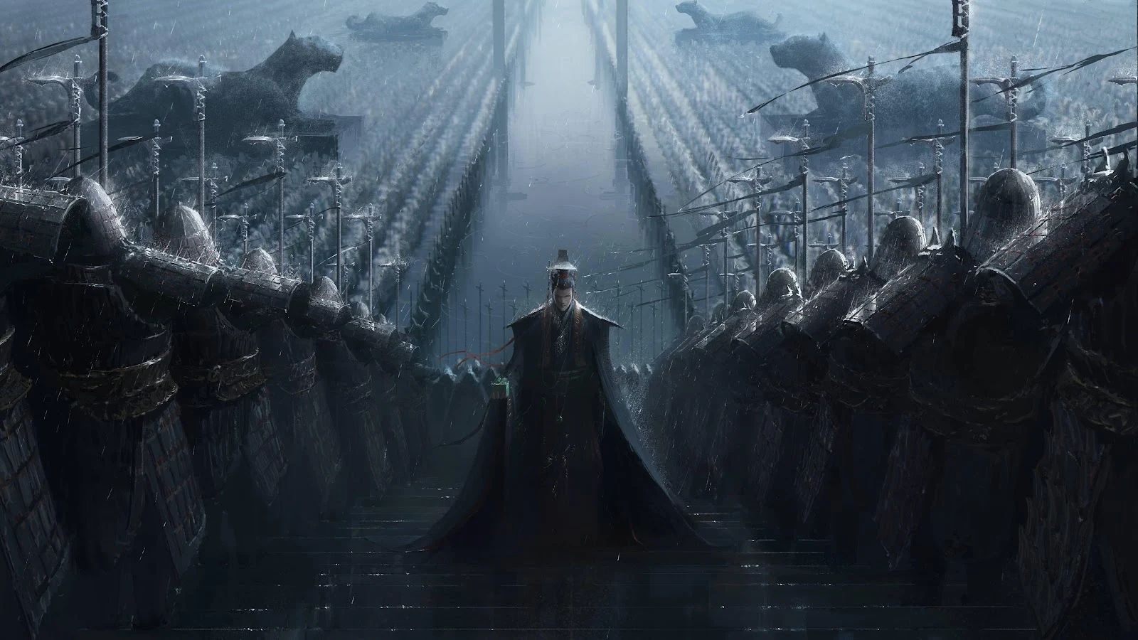 The Emperor And His Army - Digital Fantasy Art 5K Wallpaper (6094x3428)