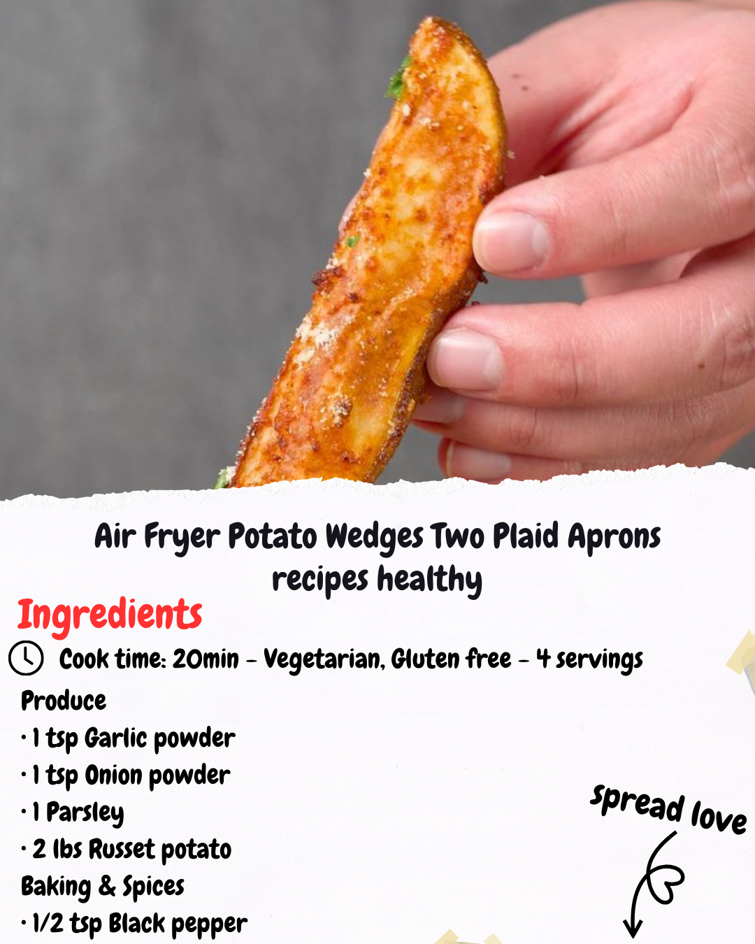 Air Fryer Potato Wedges Two Plaid Aprons recipes healthy