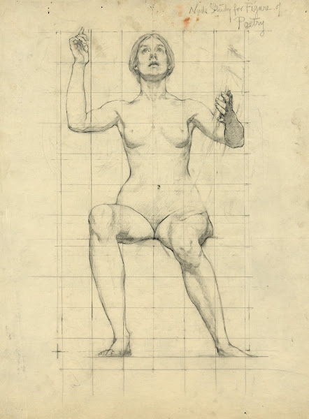 Nude study for figure of Poetry 1896