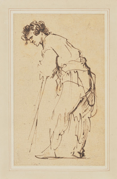Young Man Leaning on a Stick 1629