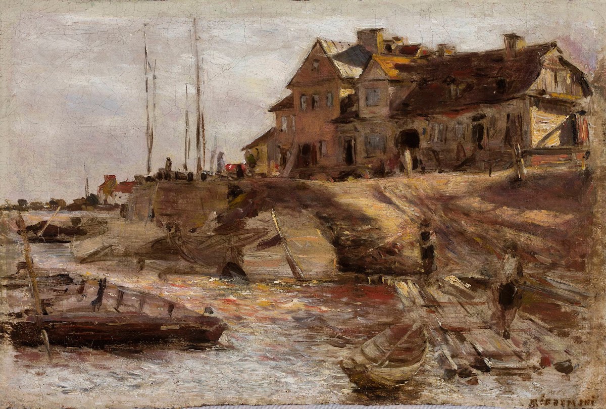 Harbour in Solec sketch 1883
