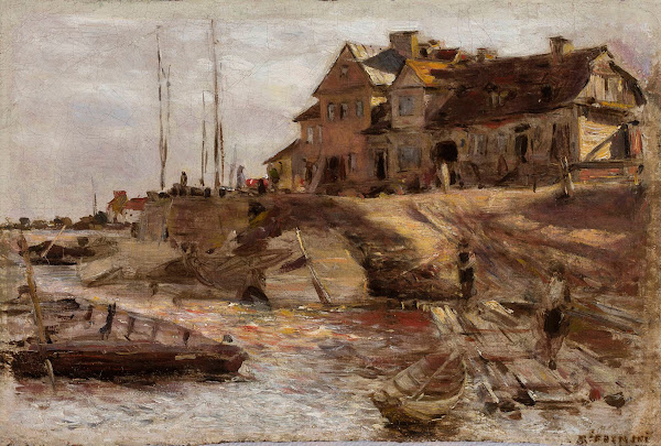 Harbour in Solec sketch 1883