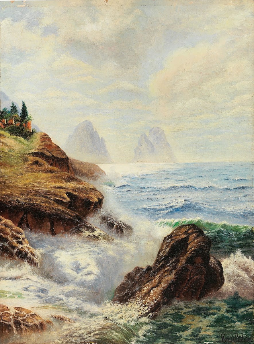 An der Küste von Ischia mit Blick auf die Faraglioni Felsen