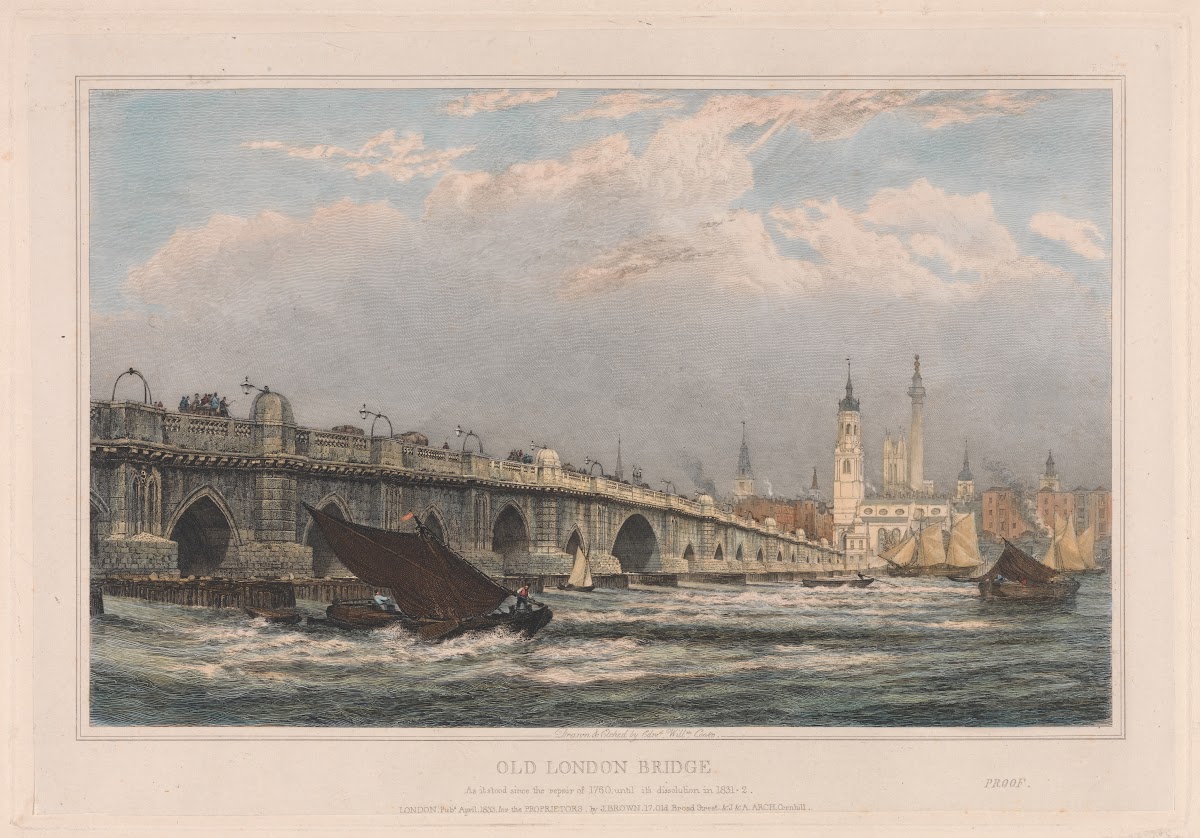 Old London Bridge after the Repair of 1700 until 1831 1833