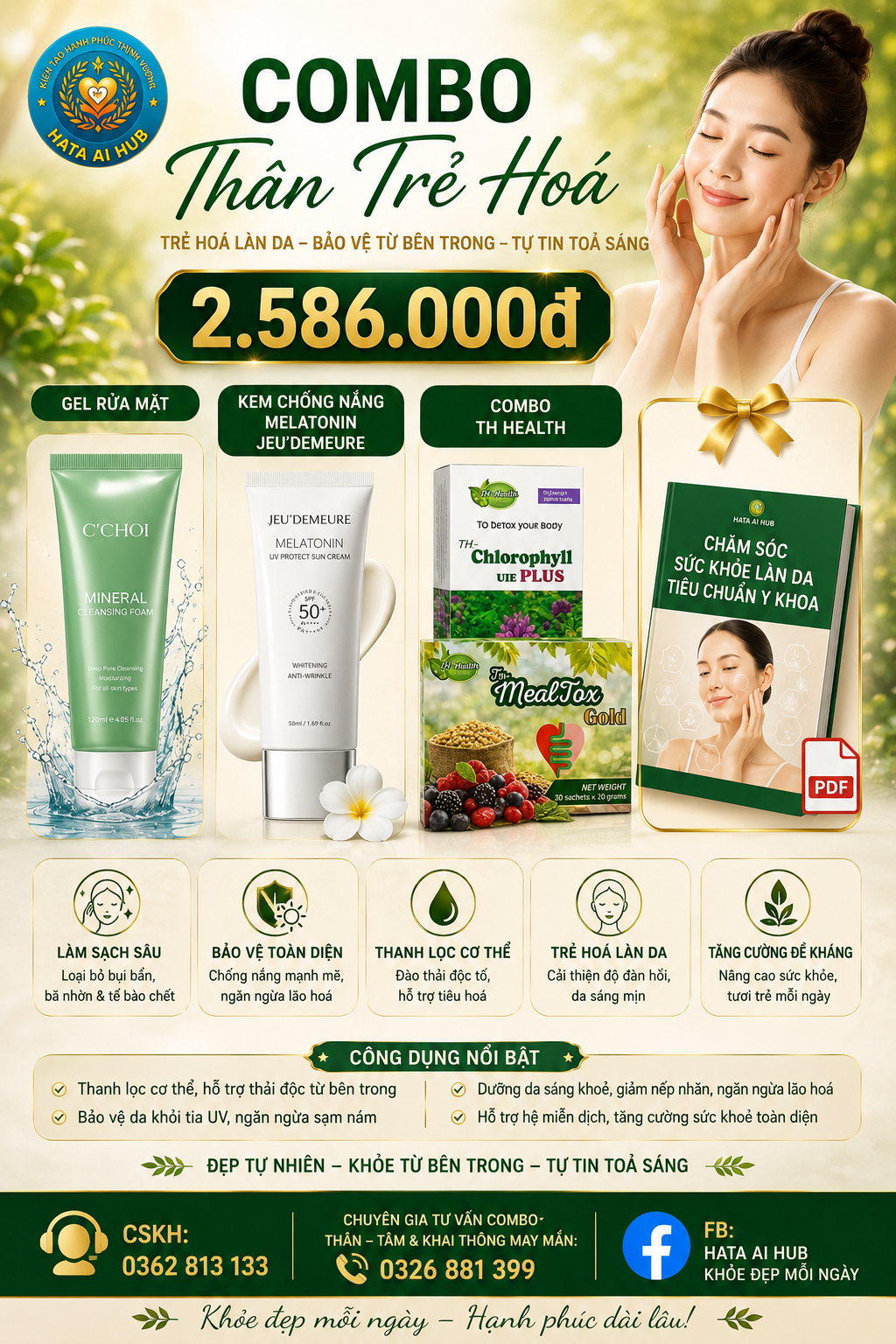 Combo Thân Trẻ Hoá Jeu'Demeure & TH Health