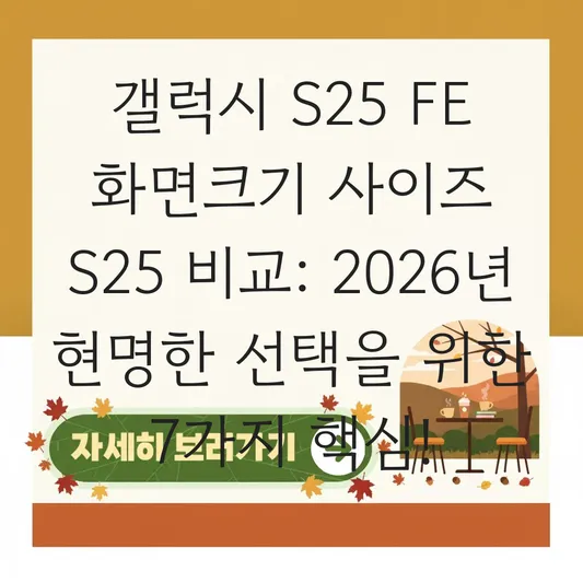 갤럭시 S25 FE 화면크기 사이즈 S25 비교