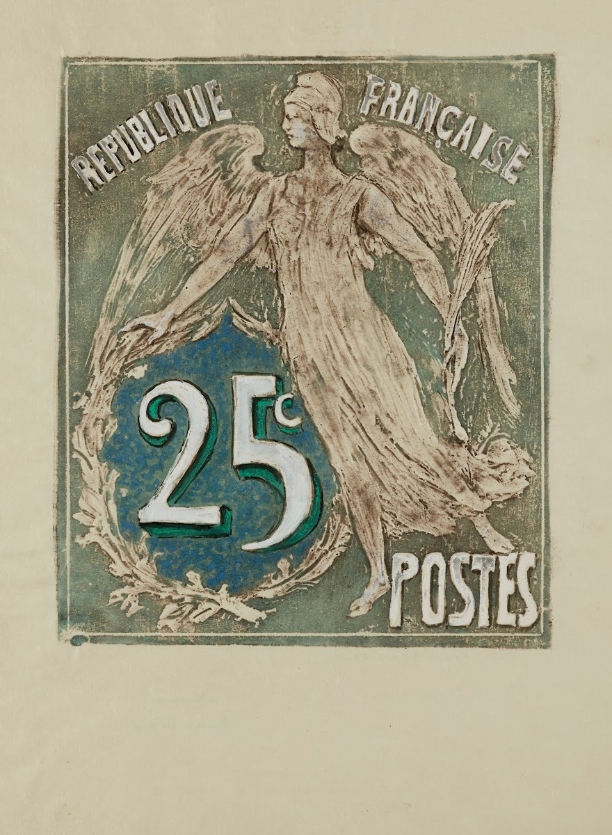 Esquisses de timbres pour un concours  25 centimes