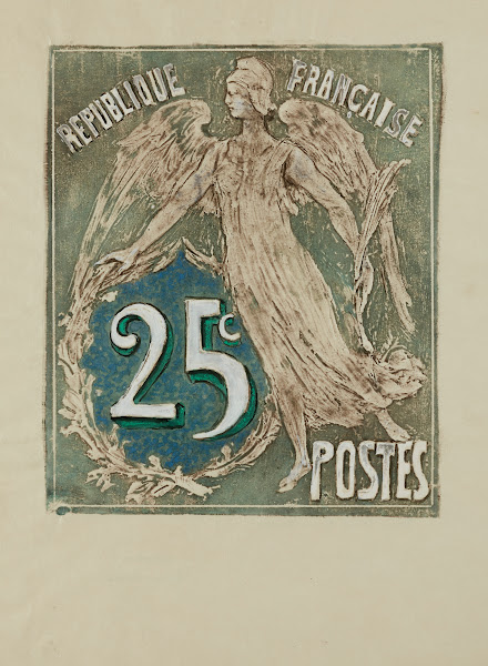 Esquisses de timbres pour un concours  25 centimes