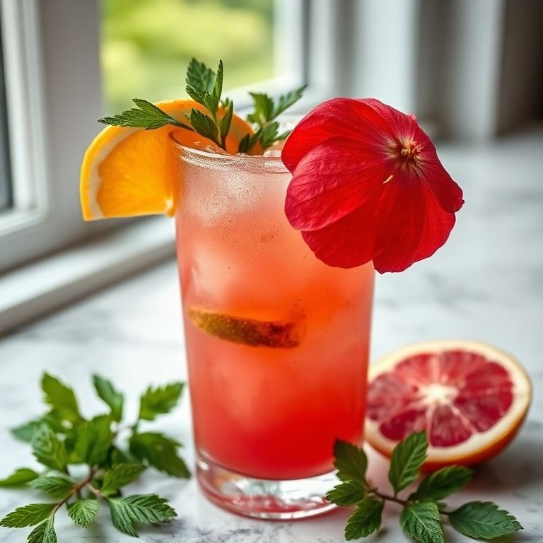 Refreshing Hibiscus Citrus Mocktail Recipe for Summer Sips – Easy & Homemade finished