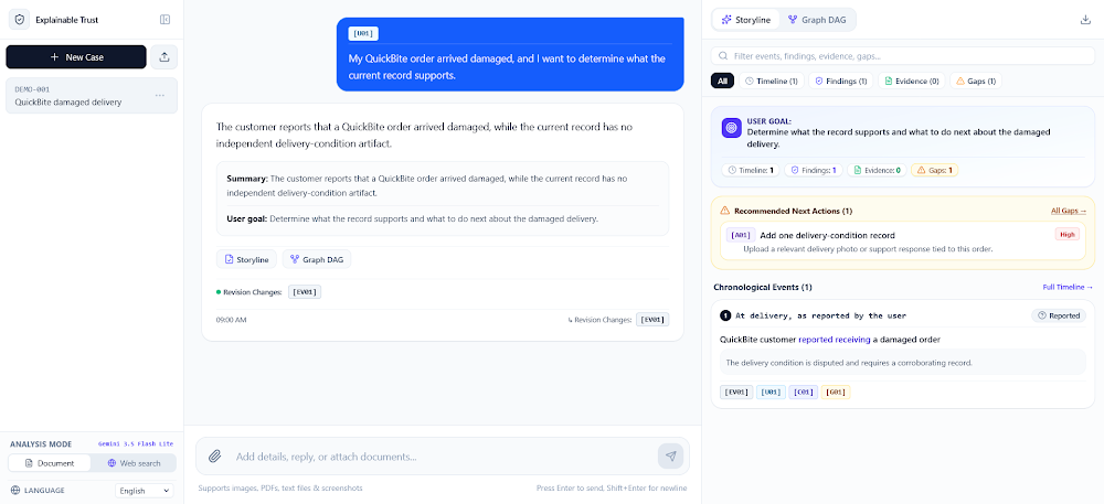 Explainable Trust Studio Screenshot Preview