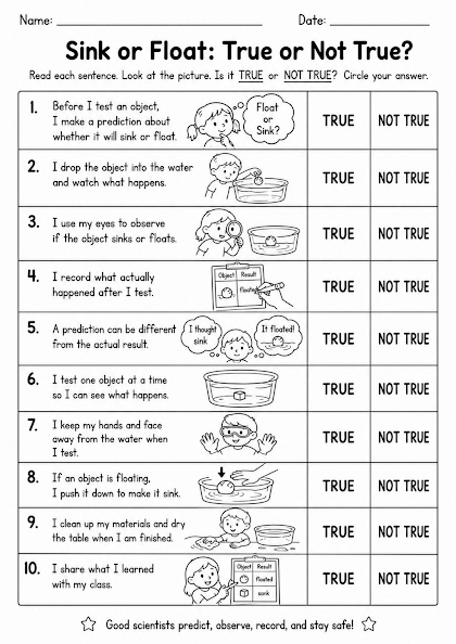 Sink or Float True or Not?