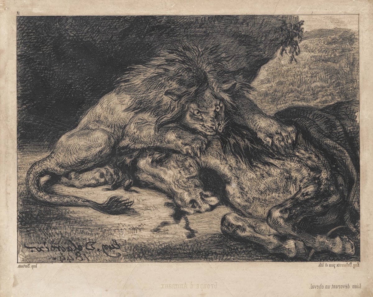 Lion Devouring a Horse 1844