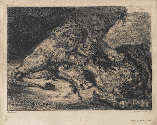 Lion Devouring a Horse 1844