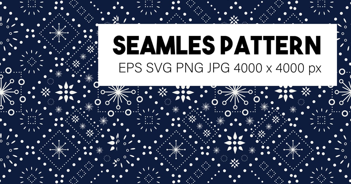Blue Christmas pattern with ornaments Free Download – Envato Elements