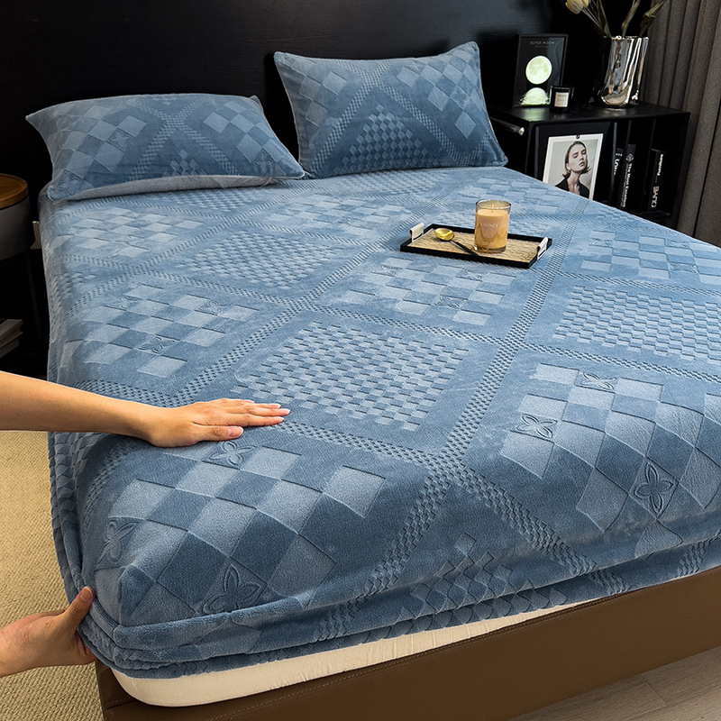 Fitted sheet made of milk fiber, single, autumn/winter