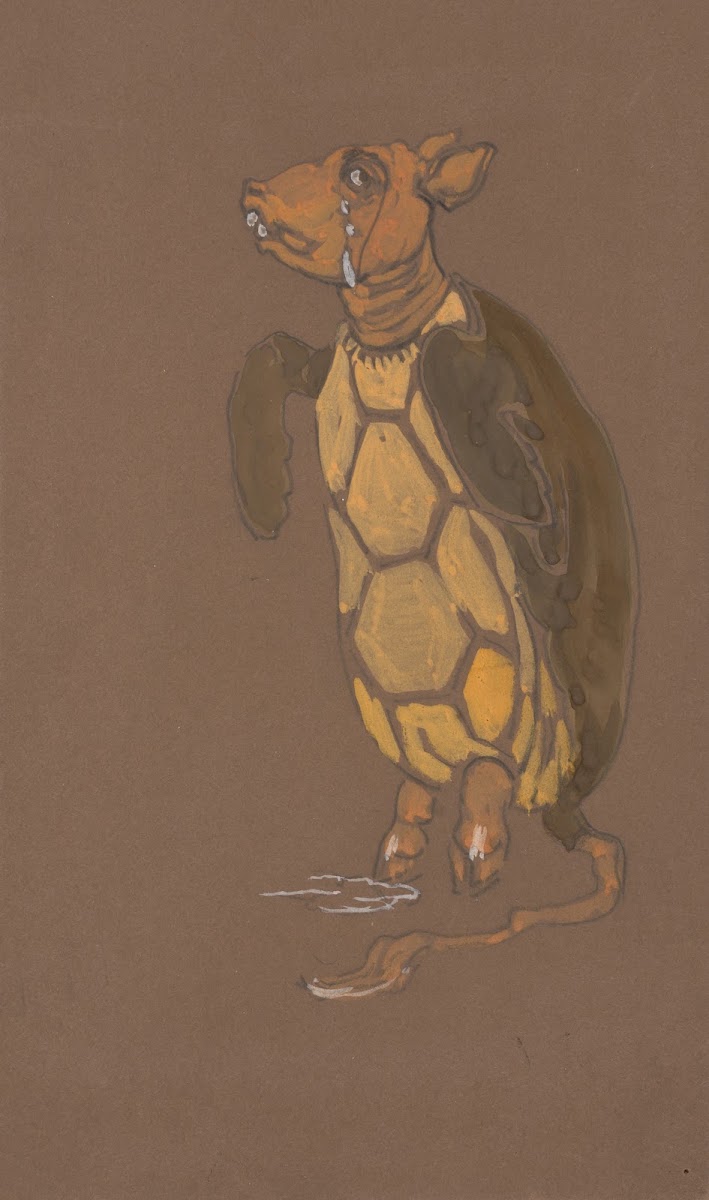 Mock Turtle costume design for Alice in Wonderland 1915