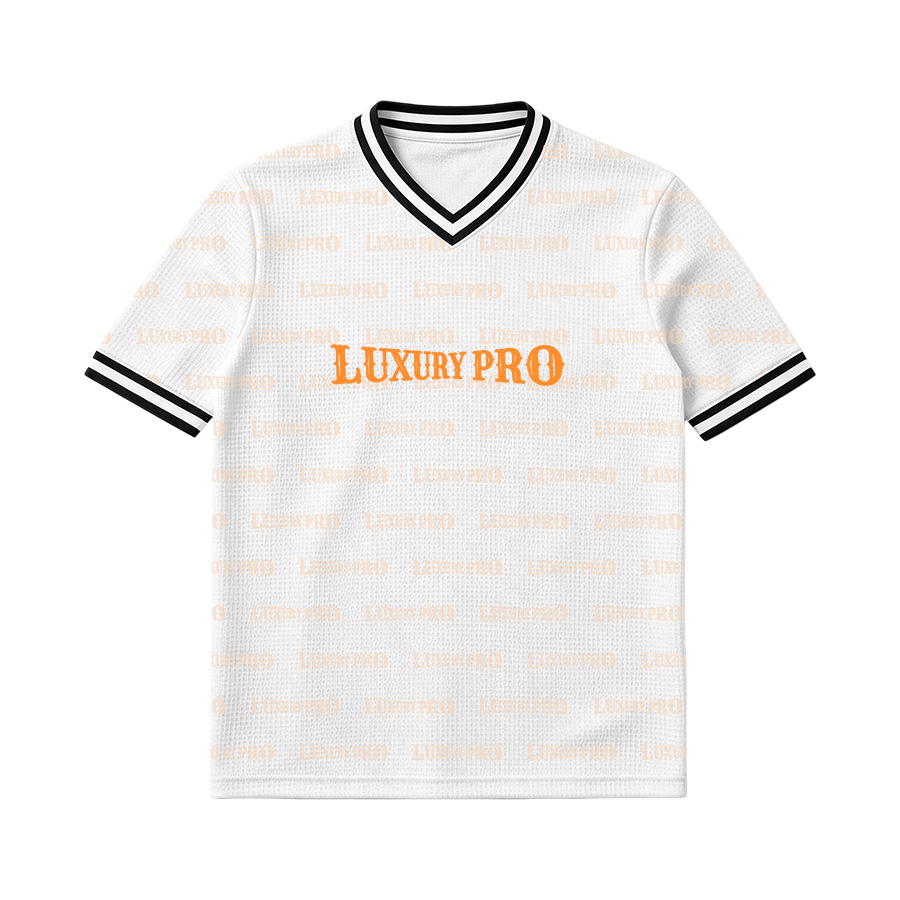 AOP MEG Waffle V-neck T-shirt