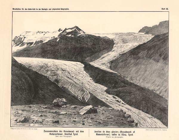 Zusimmenstoss des Kesselwand  mit dem Hintereisferner Oetzthal Tyrol 1889