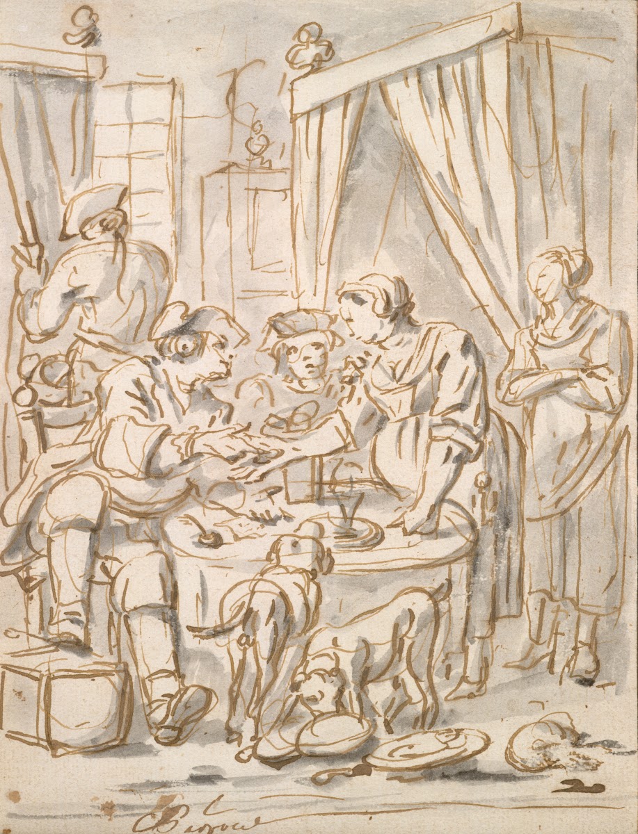 Interior Scene with Soldiers at a Table c 1730 1740