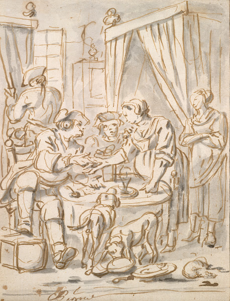 Interior Scene with Soldiers at a Table c 1730 1740